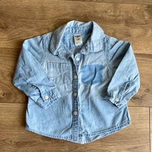 Oshkosh chambray boys shirt size 12 months